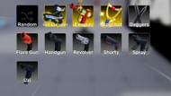 All secondary weapons (Image via Roblox)